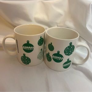 Starbucks 2016 Holiday 2 Piece Mug Set 12fl oz